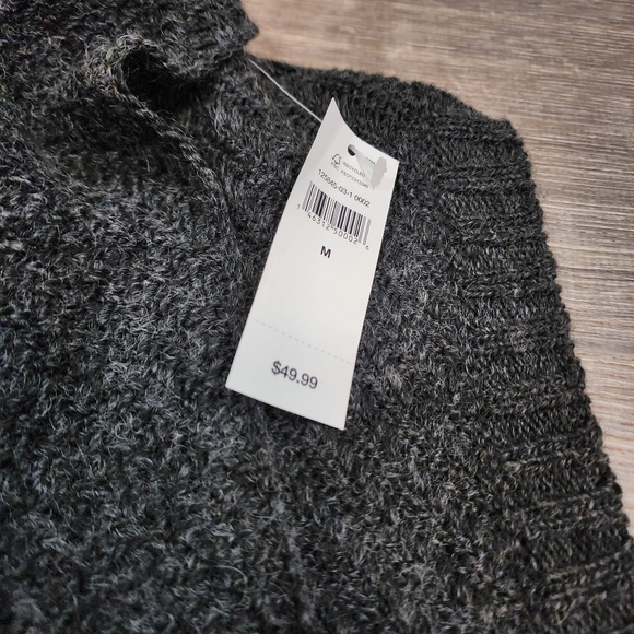 NWT GAP Wool Blend Heathered Gray Sleeveless Cardigan Sweater Vest Medium - Picture 3 of 7